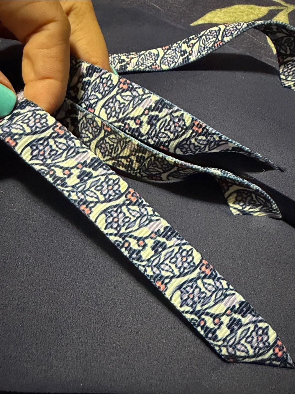 Vera Bradley Navy Flip Flop Sandals with Patterned Straps